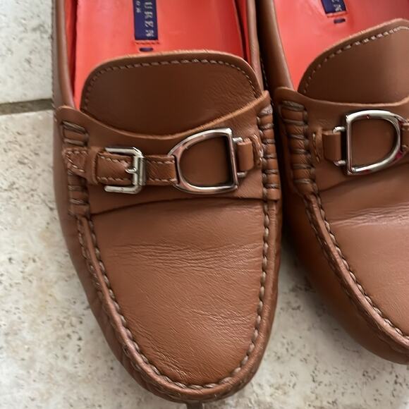 RALPH LAUREN COLLECTION DASITA Tan Leather Driver Loafer Moccasin Shoes - Picture 4 of 16